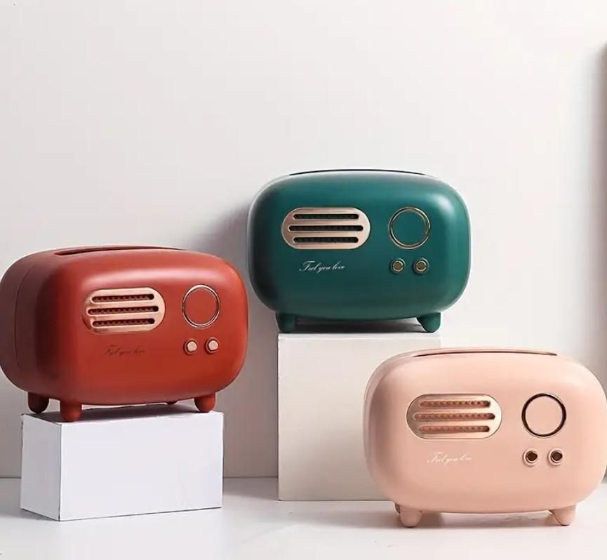 Vintage Radio Box Tissue Holder – Retro Style Tissue Dispenser for Home & Office | NISHU Superstores