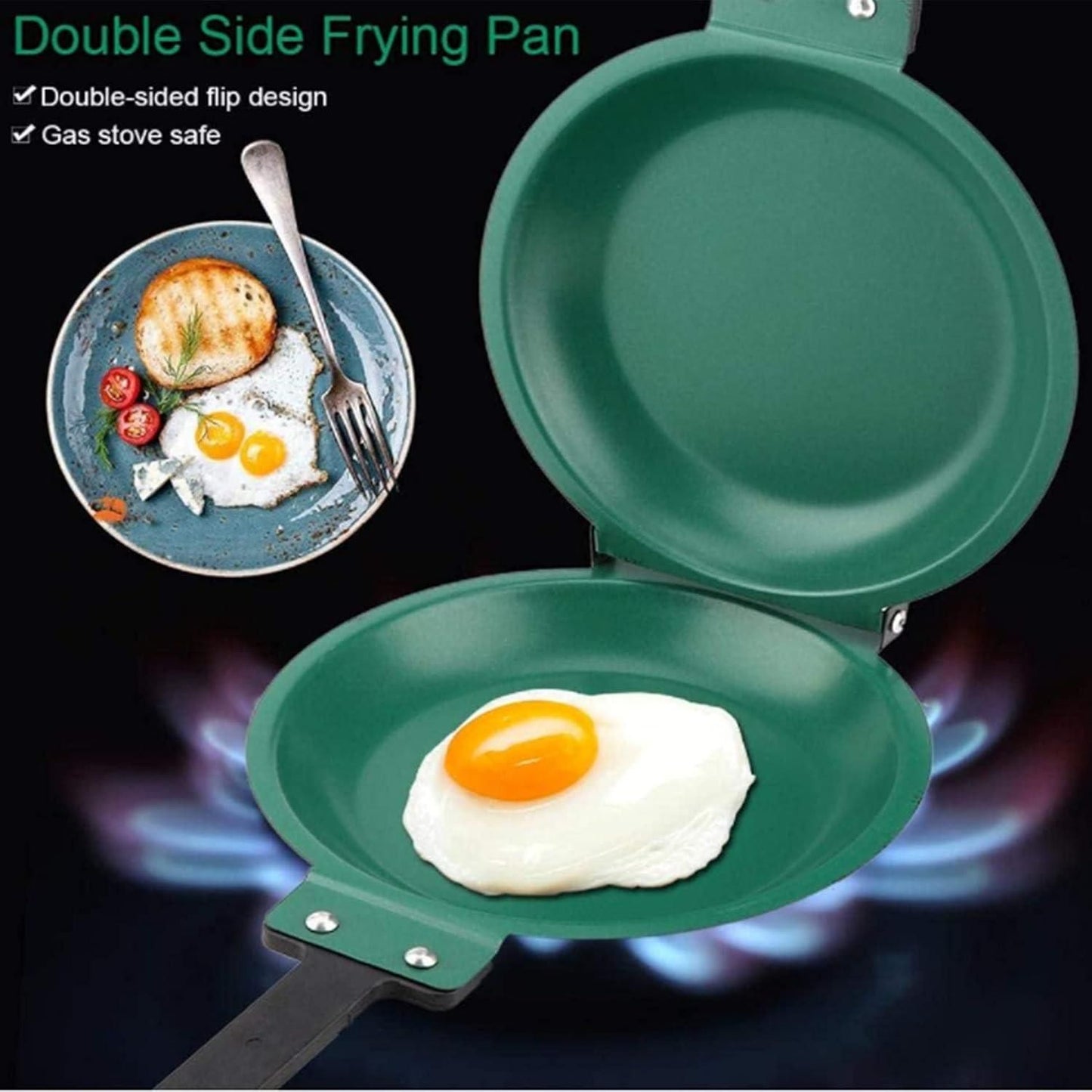 Double Side Nonstick Frying Pan – Flip & Cook Grill Pan | NISHU Superstores