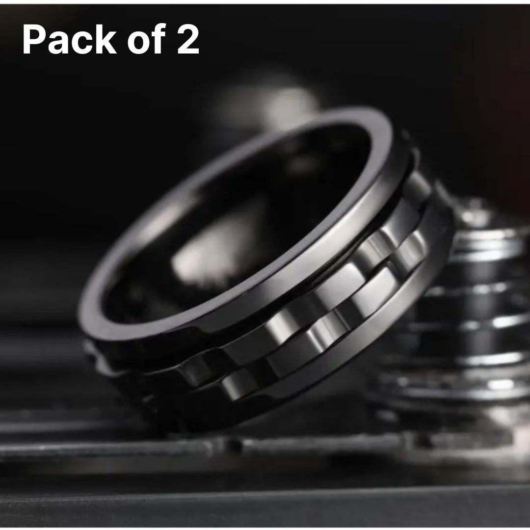 Stainless Steel Rings for Men (Pack of 2) – Stylish & Durable | NISHU Superstores