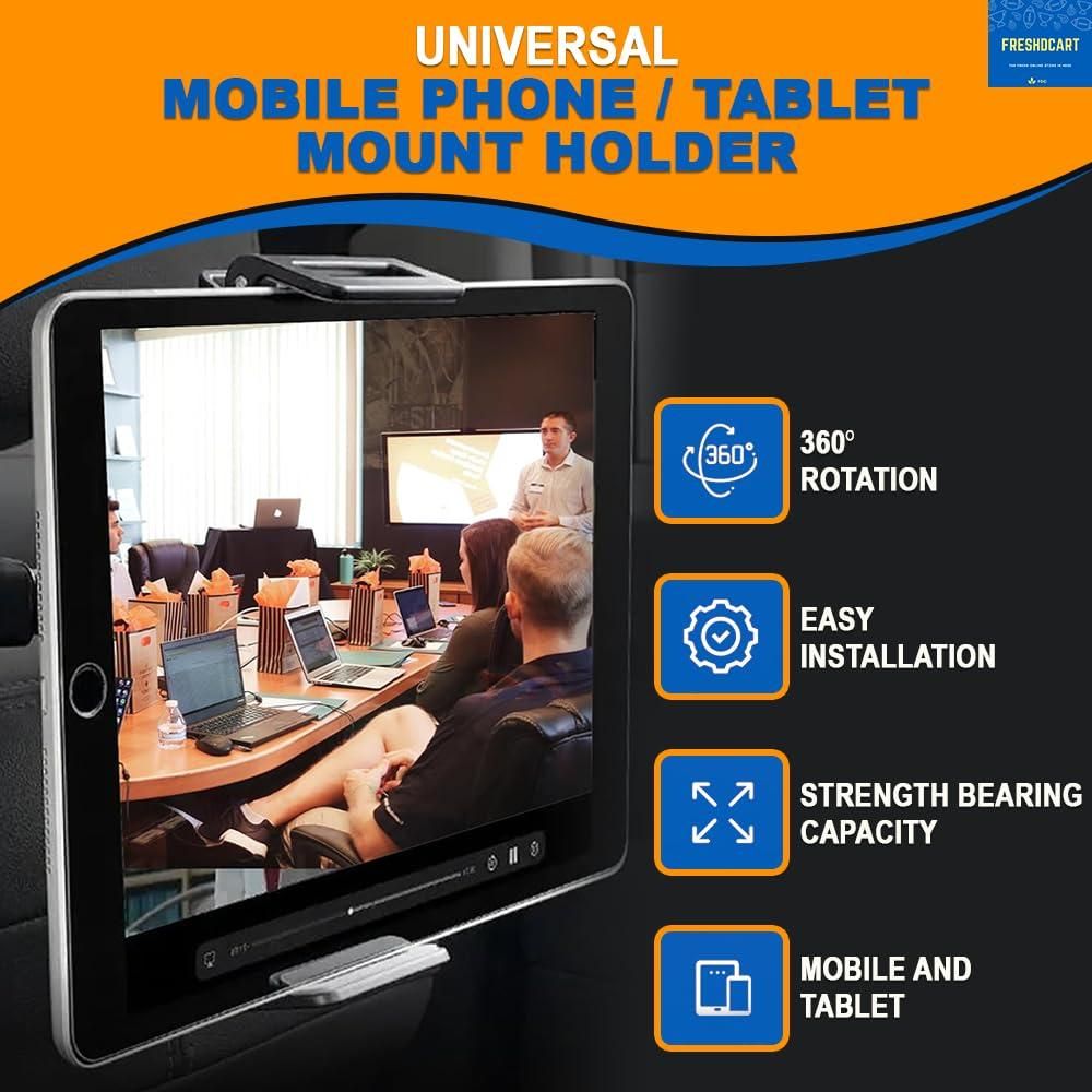 Car Mount Holder for Tablets & Phones (4.7–12.9 inches) | 360° Adjustable Dashboard & Seat Mount | NISHU Superstores