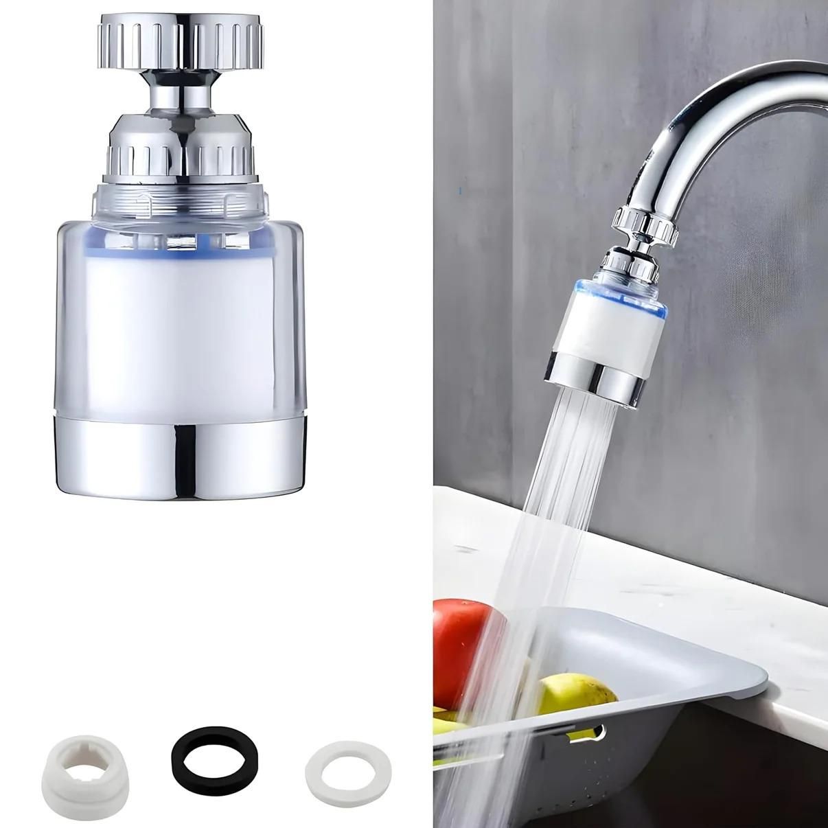 360° Rotating Sink Water Faucet Filter – Adjustable Tap Sprayer & Splash Guard | NISHU Superstores