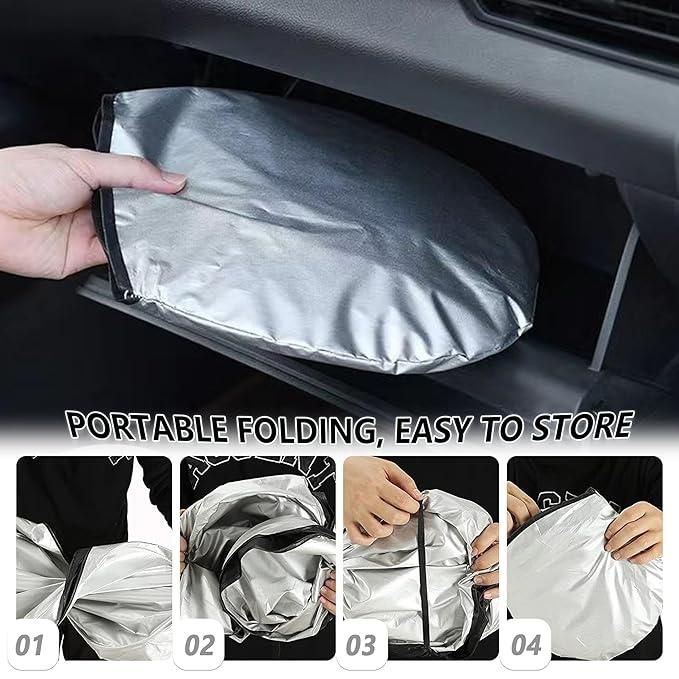 Folding Car Window Sunshade Cover | UV Protection & Privacy | NISHU Superstores