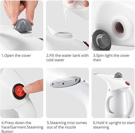 Fast Heat-Up Portable Handheld Garment & Facial Steamer Brush – Multicolor | NISHU Superstores