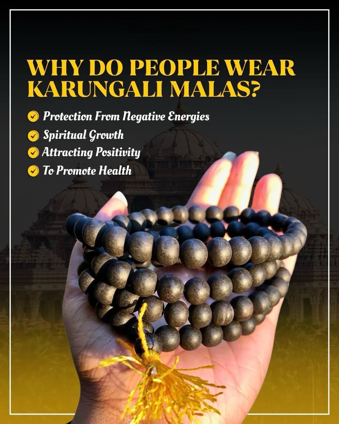 Original Karungali Mala 108 Beads – Ebony Wood | NISHU Superstores