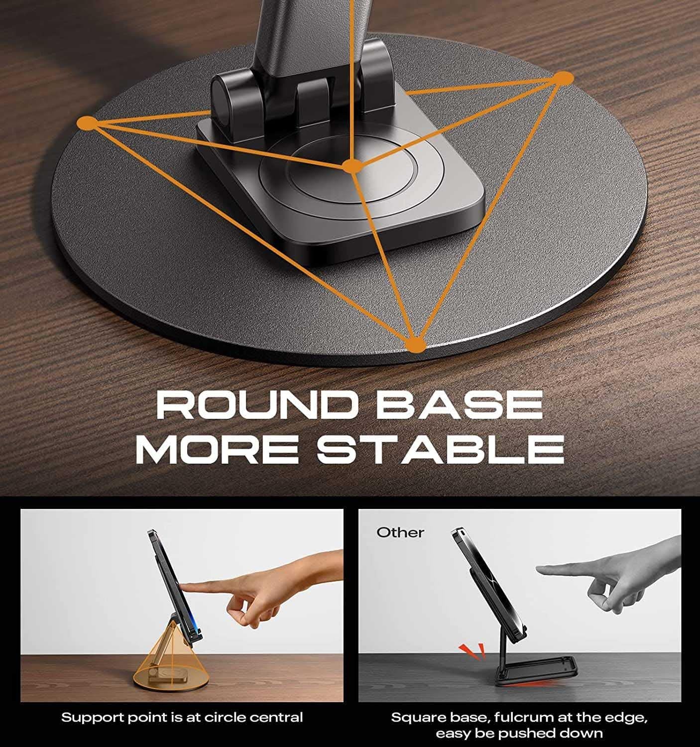 Mobile Phone Stand with 360° Rotation – Adjustable Height & Angle | NISHU Superstores