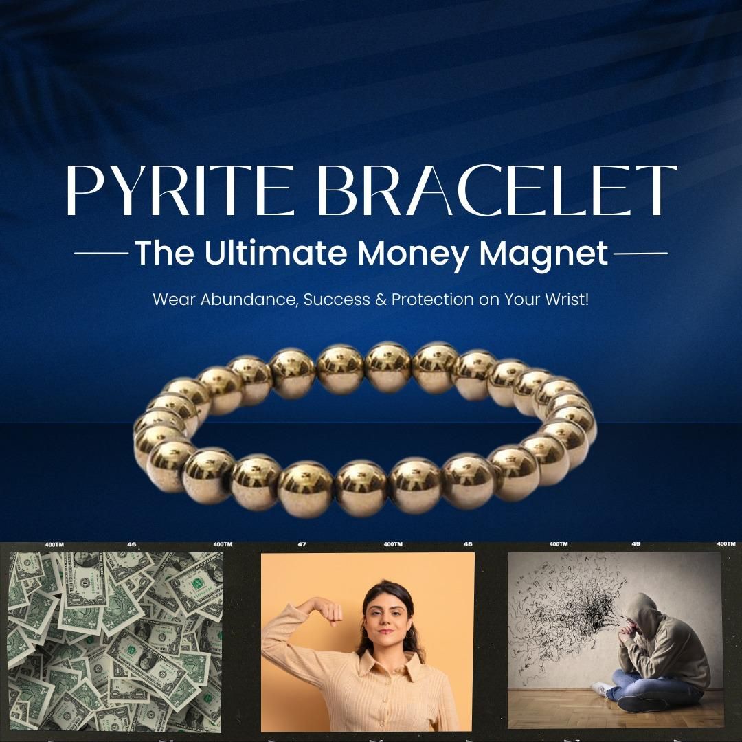 Golden Pyrite Bracelet 8mm | Wealth & Protection Stone | NISHU Superstores