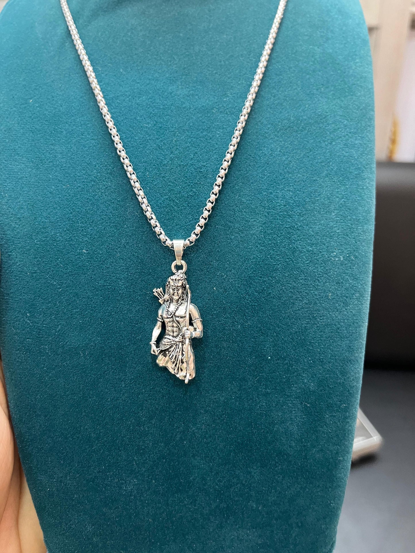 Lord Ram Pendant with Chain – Spiritual Jewelry for Devotion & Style | NISHU Superstores