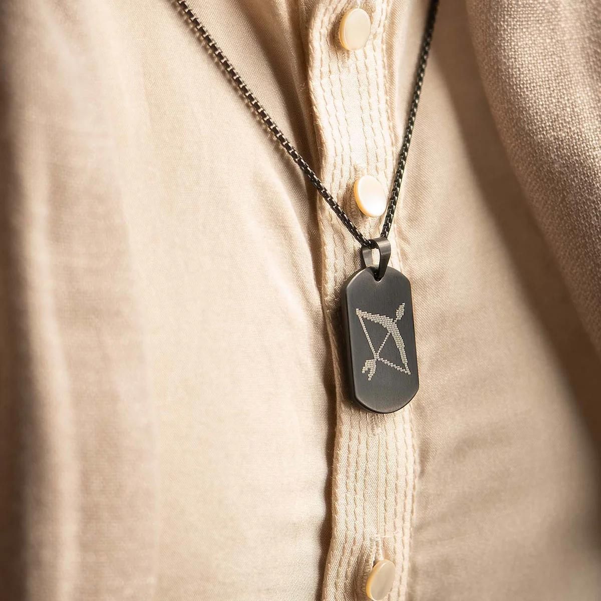 Ram Baan Micro carved Tag Necklace – Divine Protection & Spiritual Style | NISHU Superstores