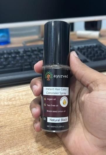Ayurveda 2-in-1 Instant Hair Color Spray with German Formula (Pack of 2) | NISHU Superstores