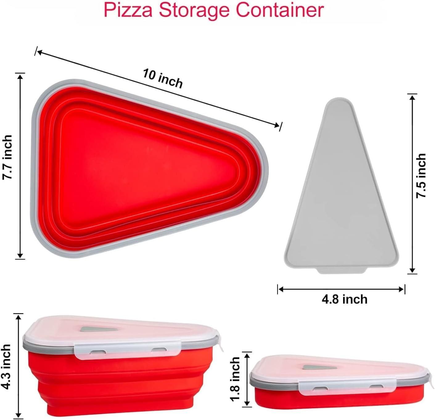Pizza Slice Storage Container with 5 Serving Trays – Airtight & Stackable | NISHU Superstores