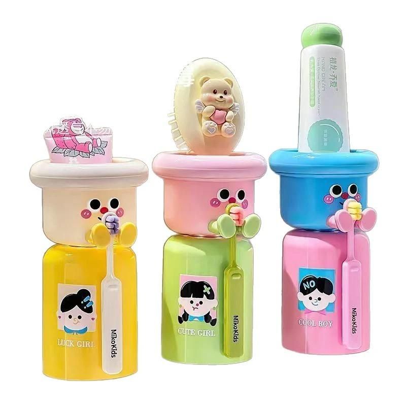 Dopamine Magnetic Toothbrush Holder with Mouthwash Cup – Wall Mounted Bathroom Organizer | NISHU Superstores