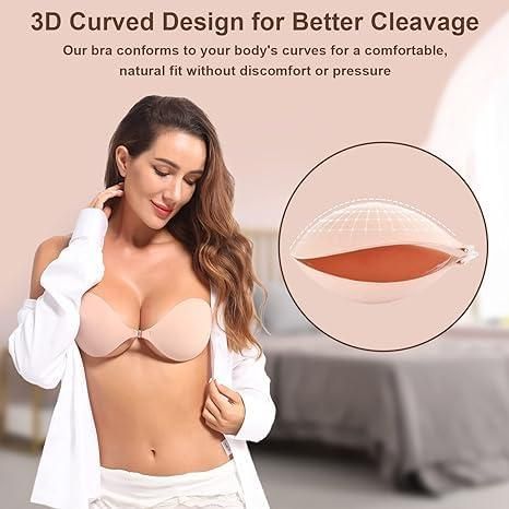 Front Open Sticky Padded Cup Bra – Backless & Strapless Support | NISHU Superstores