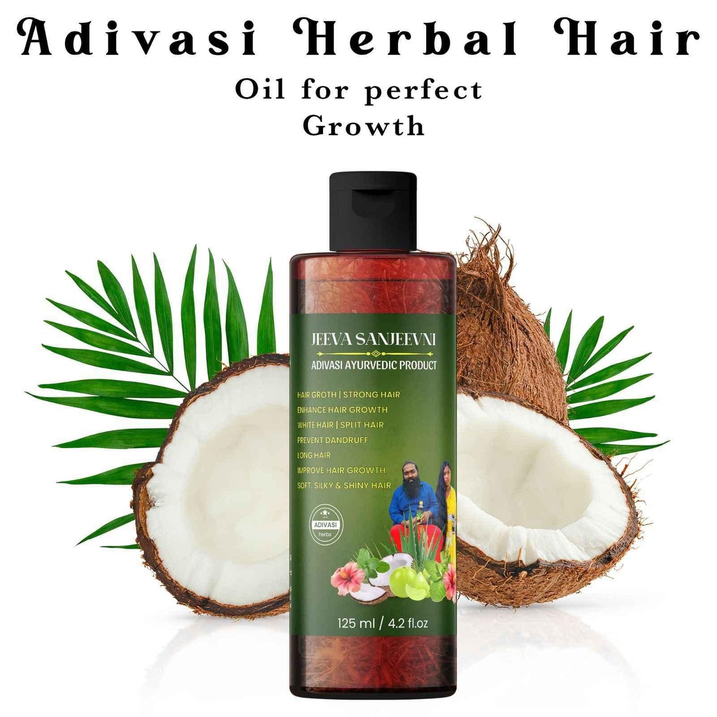 ADIVASI JEEVA SANJEEVINI Hair Oil 125ml (Pack of 2) – Herbal Hair Growth & Scalp Nourishment | NISHU Superstores