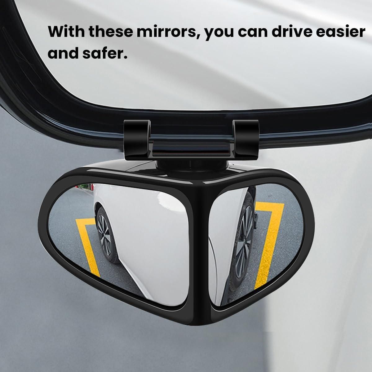 Adjustable Car Auxiliary Rearview Mirror – Wide Angle Blind Spot Mirror | NISHU Superstores