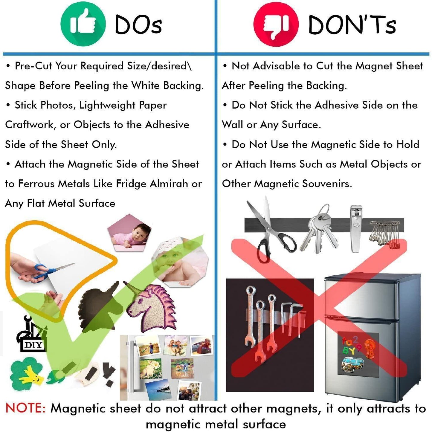 Life Kraft's Magnetic Adhesive Sheets – DIY Craft & Organizer Magnet Sheets | NISHU Superstores