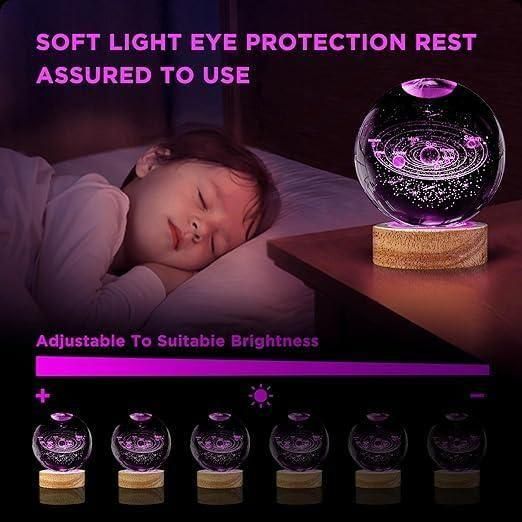3D Crystal Lamp Ball – Assorted Design LED Night Light for Home & Gifting | NISHU Superstores