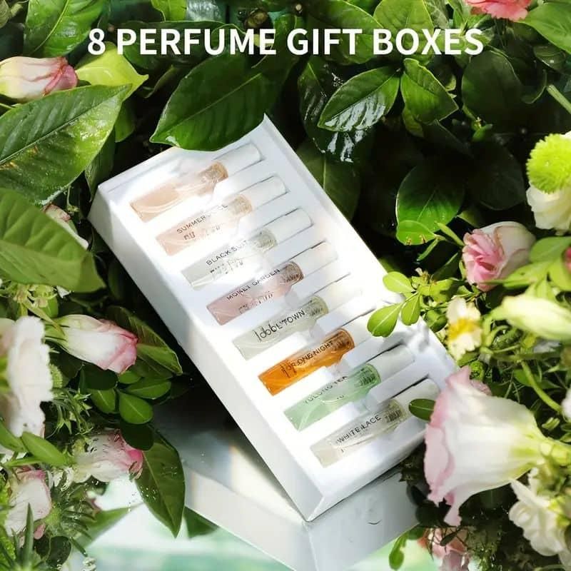 8 Perfumes Gift Box Set – Mini Fragrance Collection for Gifting | NISHU Superstores