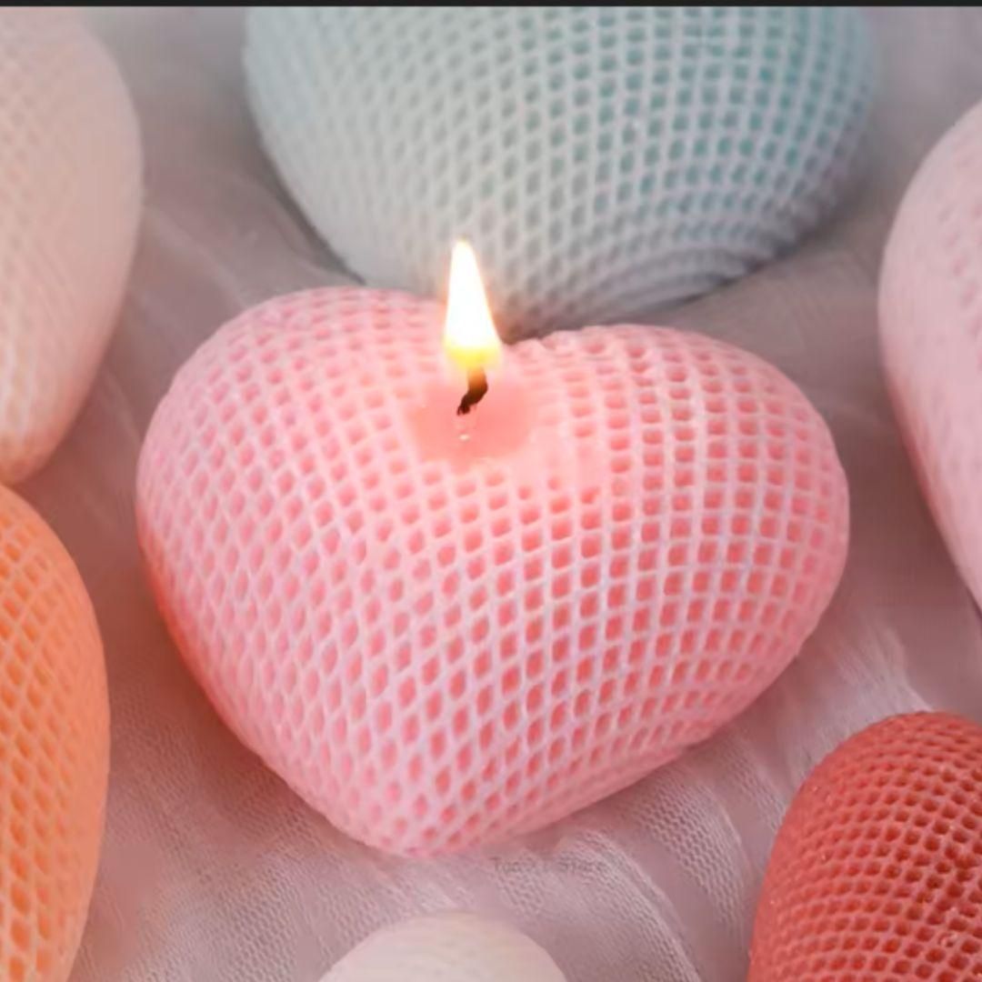3D Heart-Shaped Scented Candle – Romantic Aromatic Candle (Pack of 2) | NISHU Superstores