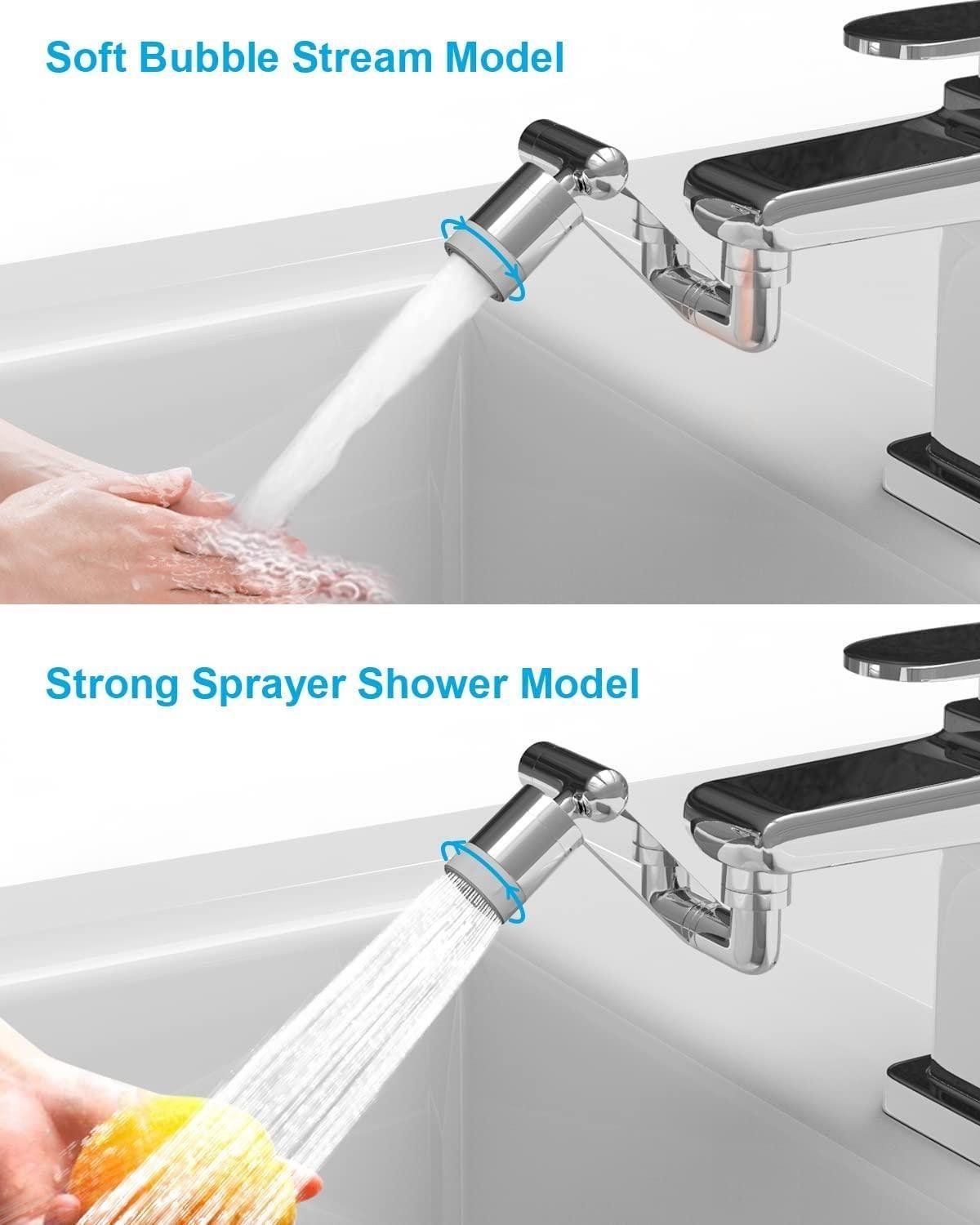 Rotating Faucet Extender Aerator – 2 Water Modes, 360° Sink Sprayer | NISHU Superstores