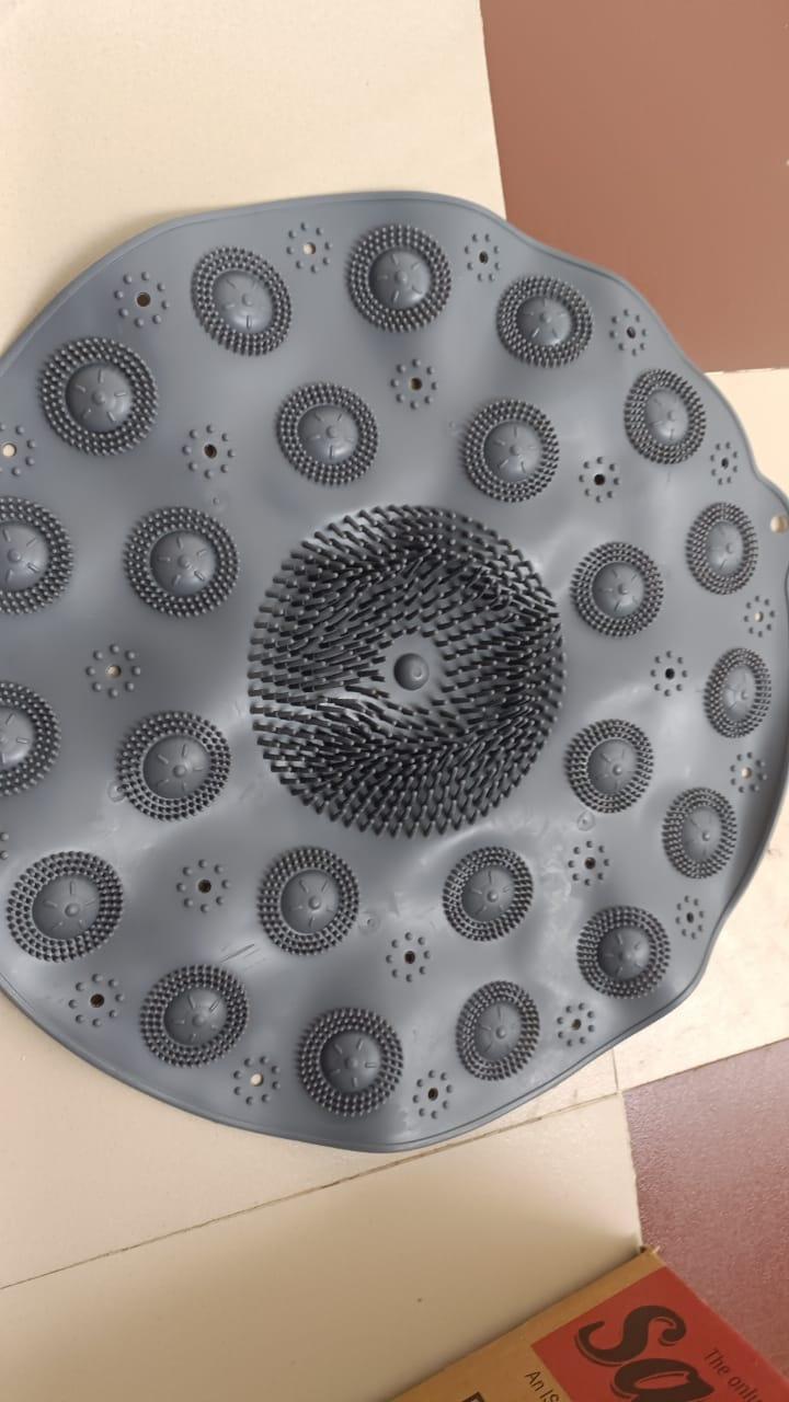 Shower Foot Scrubber & Massager Pad (Pack of 1) – Non-Slip, Dead Skin Remover with Suction Cups | NISHU Superstores