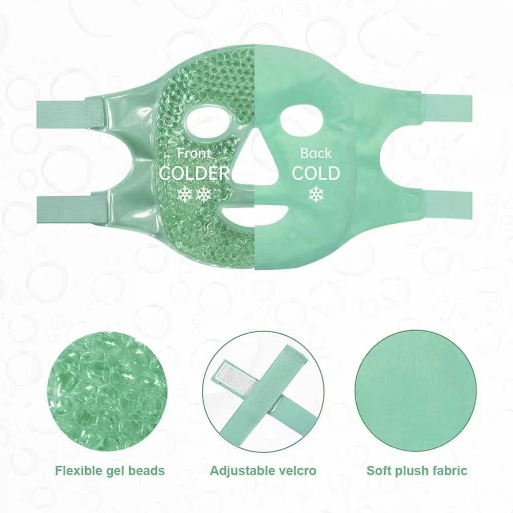 Cool Gel Full Face Mask – Summer Ice Cooling Sleeping Mask | NISHU Superstores