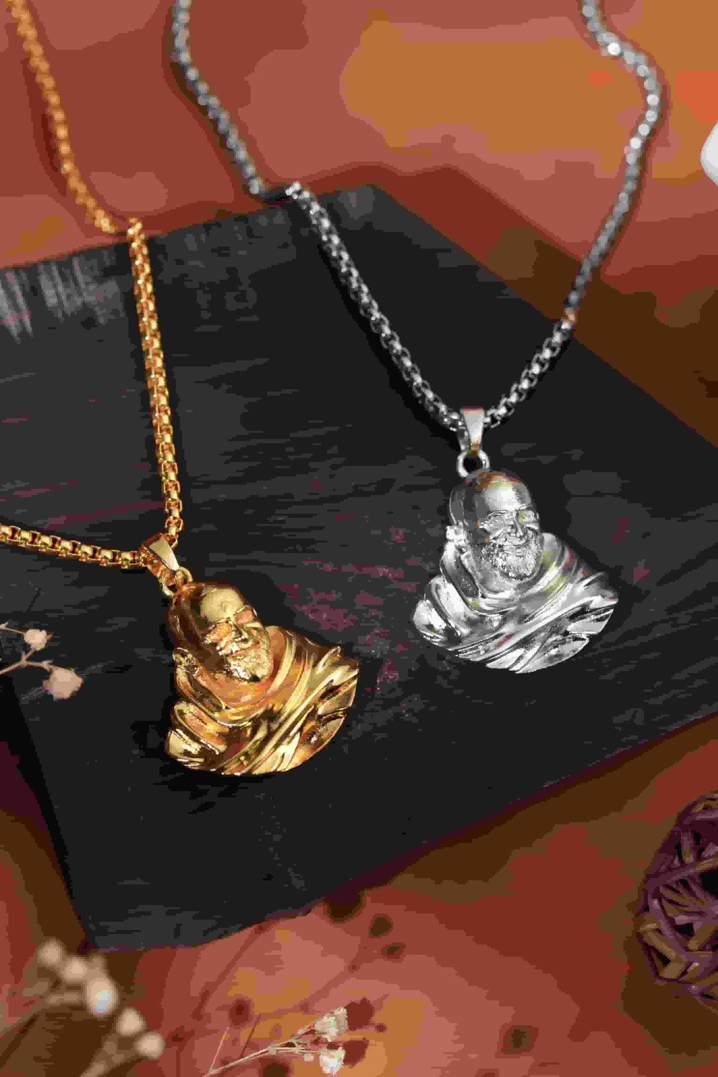 Neem Karoli Baba Pendant | Silver Plated | Spiritual Wear | NISHU Superstores