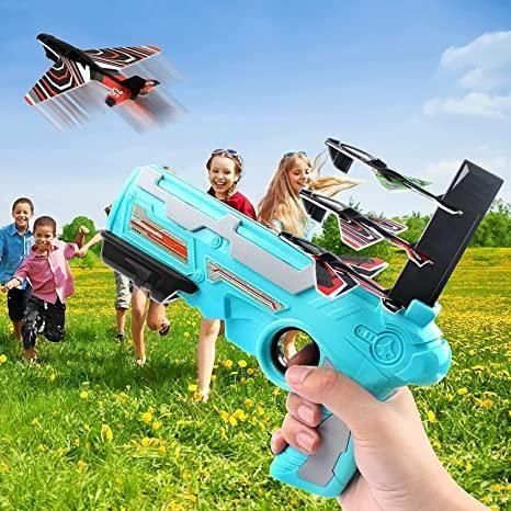 Airplane Launcher Toy Gun with Foam Glider – Fun Outdoor Flying Game for Kids | NISHU Superstores