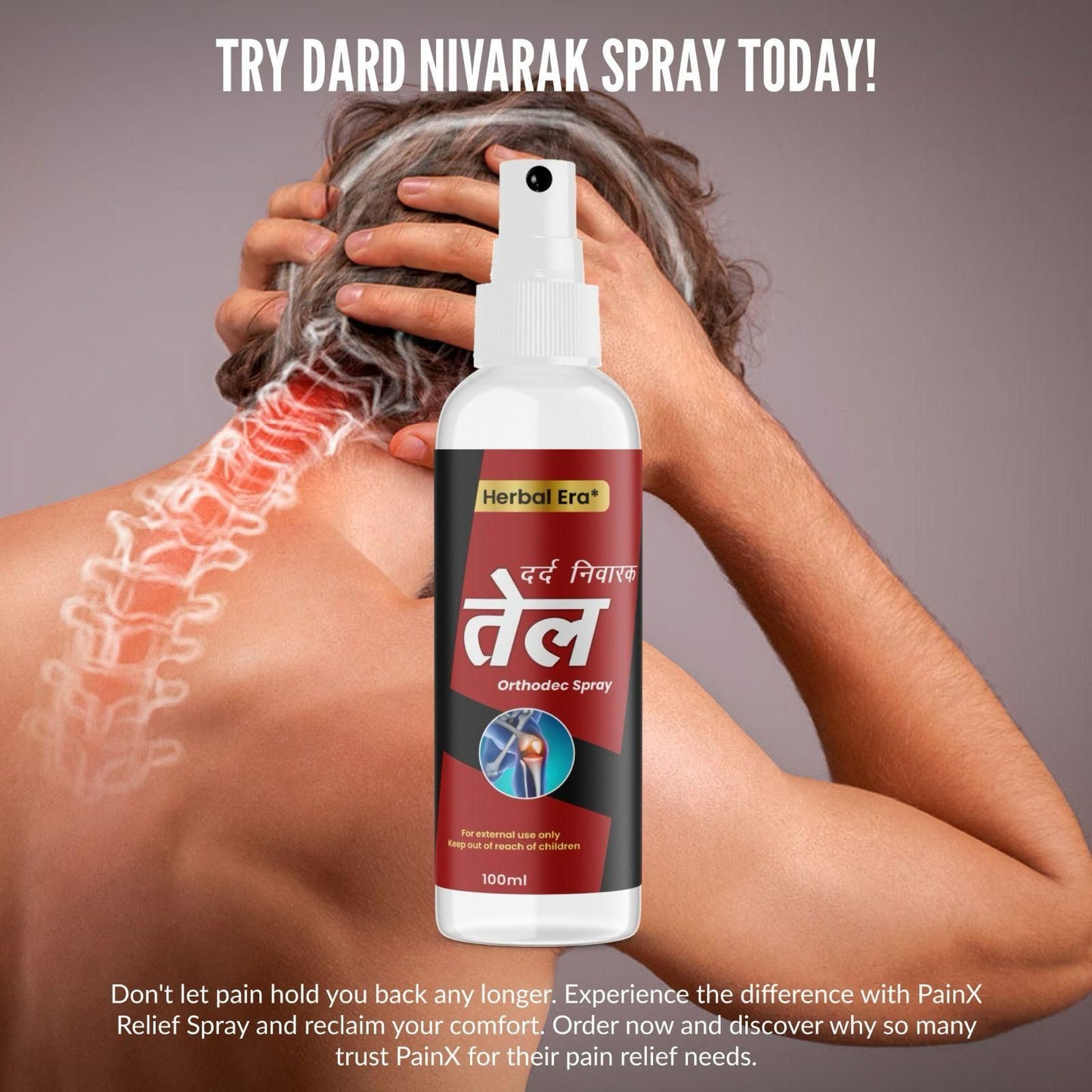 Herbal Era Dard Navara Spray Tel 100ml (Pack of 2) – Natural Pain Relief Oil Spray | NISHU Superstores