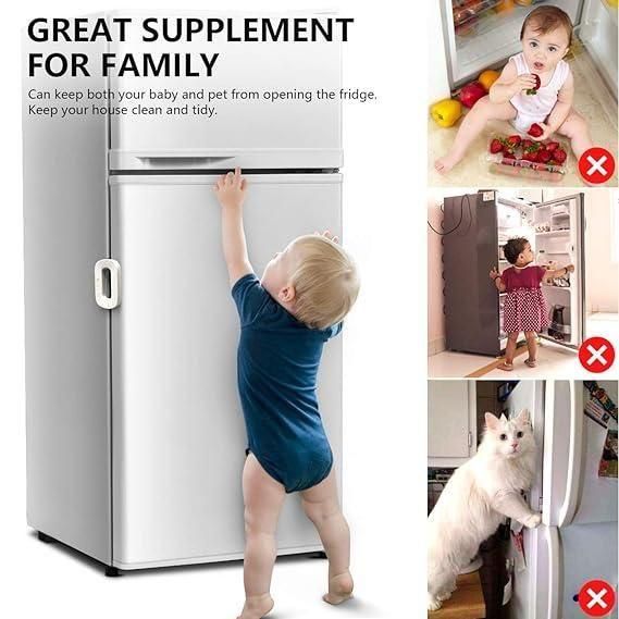 Refrigerator Lock | Cabinet Locks with Strong Adhesive – Child Safety & Security | NISHU Superstores