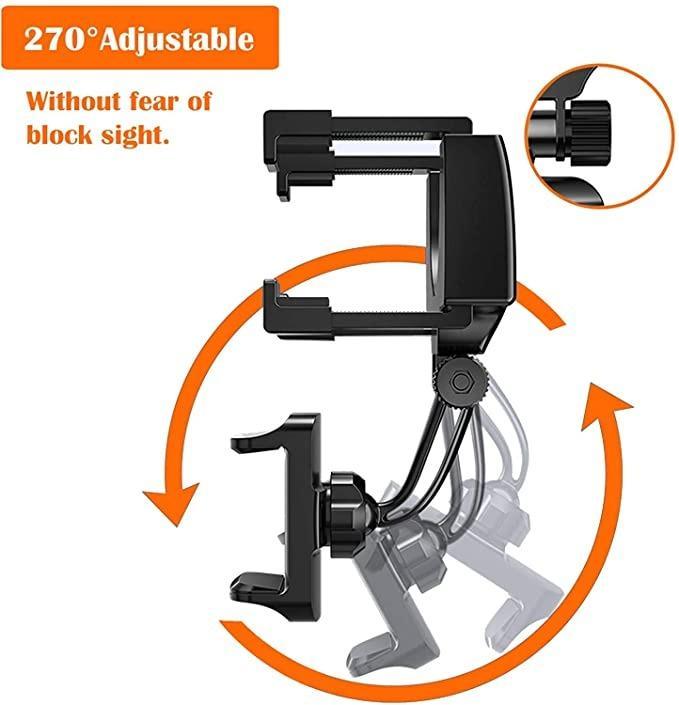 Multifunctional Rearview Mirror Phone Holder – Secure & Adjustable Car Mount | NISHU Superstores