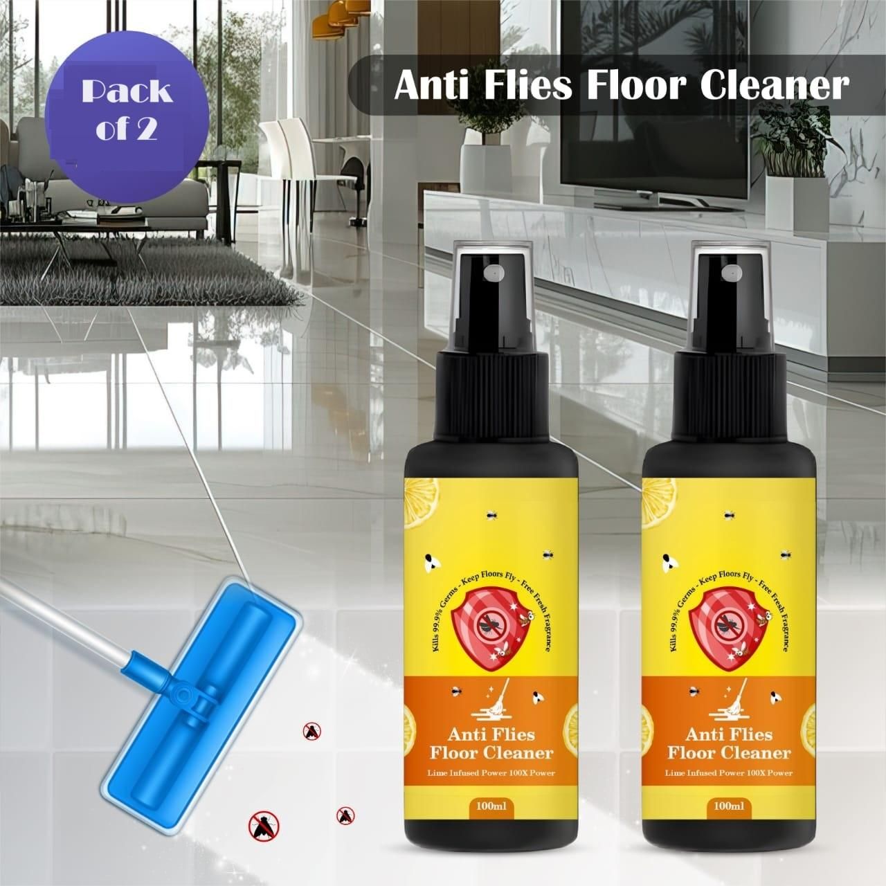 Anti Flies Floor Cleaner Spray (Pack of 2) | Insect Repellent & Floor Disinfectant | NISHU Superstores