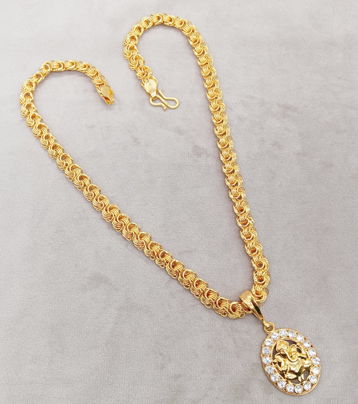 Luxurious Men’s Gold Plated Pendant with Chain – Vol 6 | NISHU Superstores