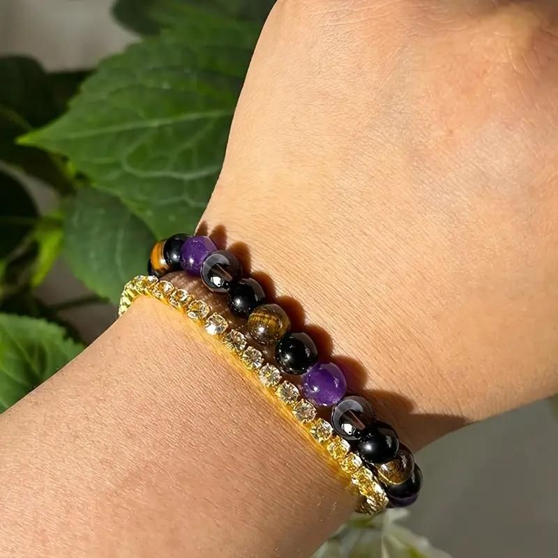 Natural Stone Bracelet (Pack of 2) | Healing & Energy Jewelry | NISHU Superstores
