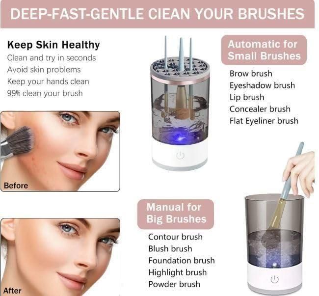 Electric Makeup Brush Cleaner – USB Rechargeable Deep Cleaning Device | NISHU Superstores