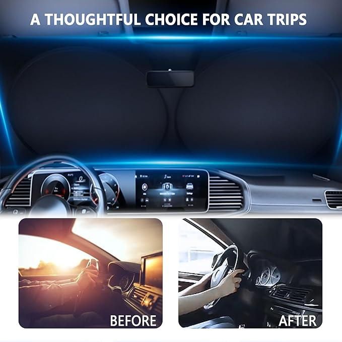 Folding Car Window Sunshade Cover | UV Protection & Privacy | NISHU Superstores