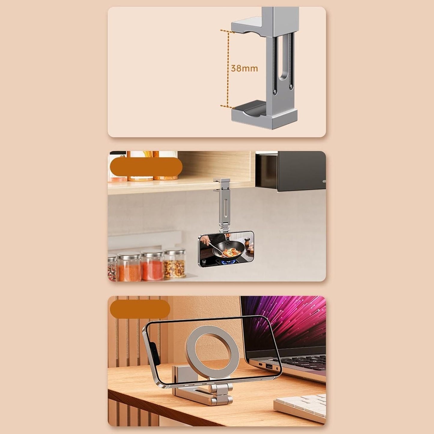Magnetic Desktop Phone Holder – Adjustable 360° Stand for Mobile & Tablets | NISHU Superstores
