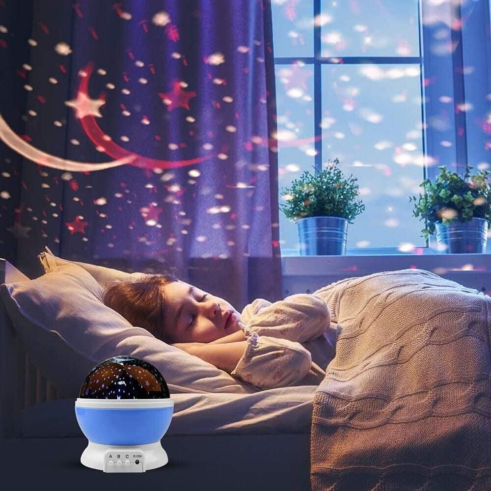 Star Moon Night Light Projector for Kids & Bedroom | 360° Rotating LED Lamp | NISHU Superstores