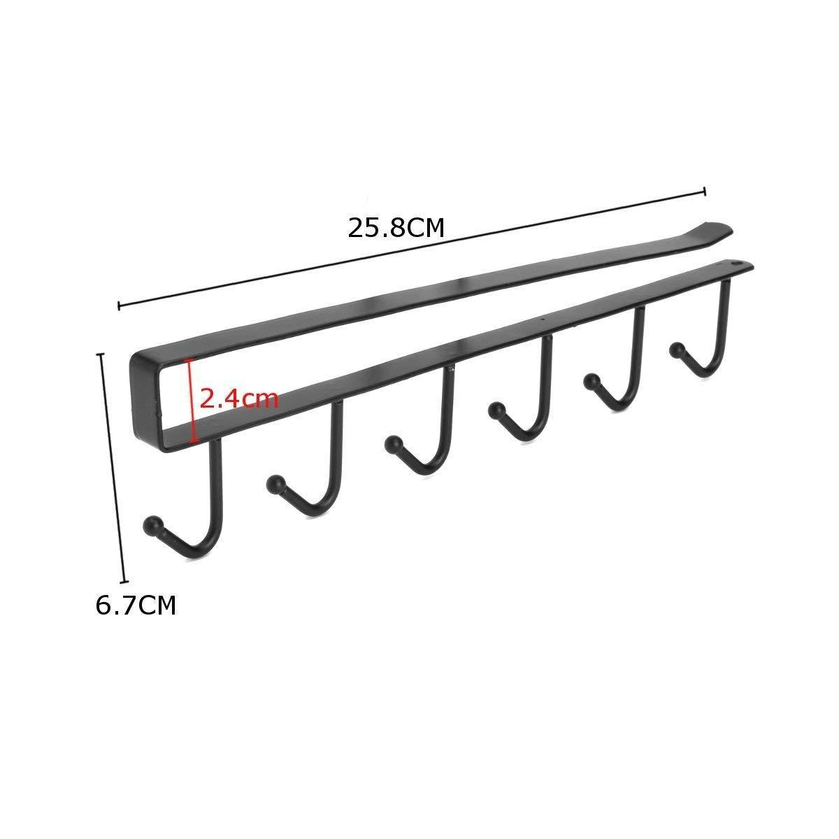 Mug & Wine Glass Storage Hooks – Under Shelf Kitchen Organizer | NISHU Superstores