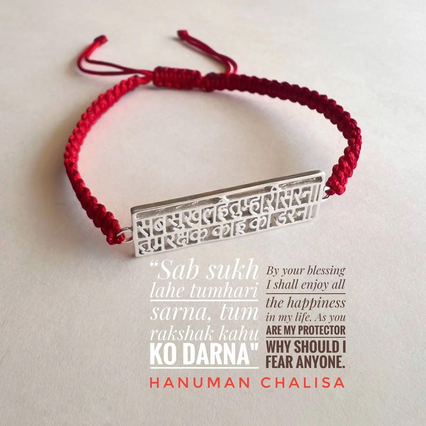 Hanuman Chalisa Protection Silver Plated Bracelet | NISHU Superstores