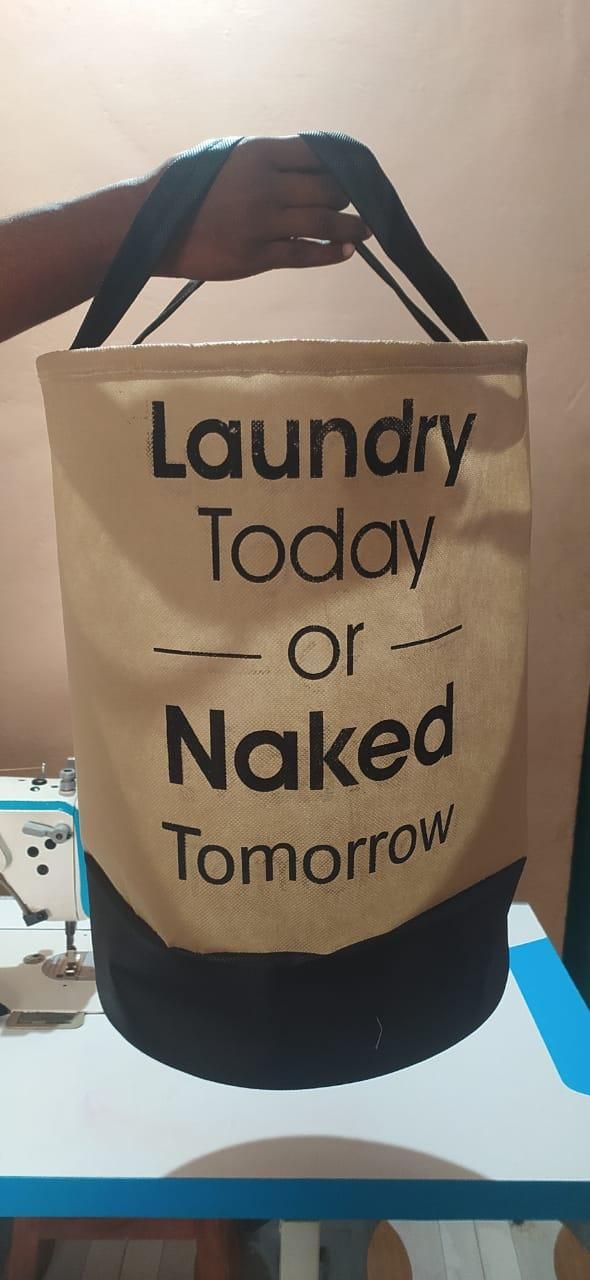 Round Non-Woven Laundry Bag/Hamper – Foldable, Lightweight & Durable | NISHU Superstores