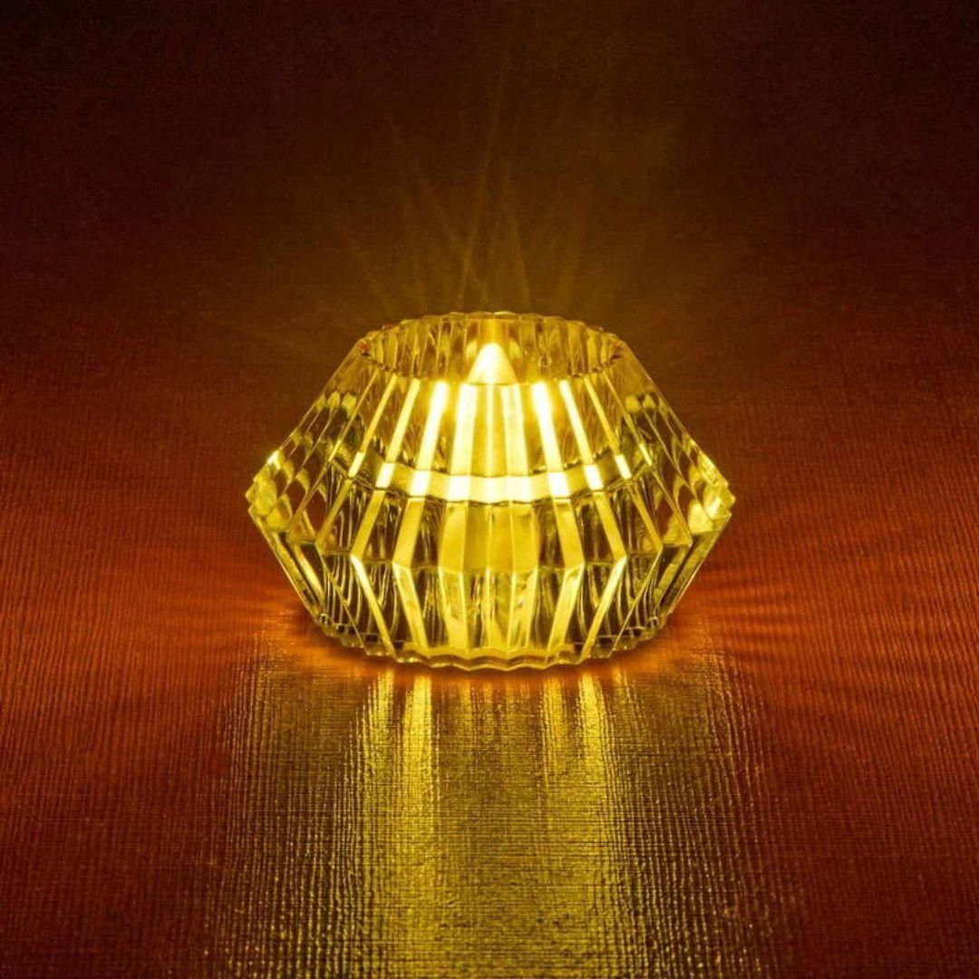 Decorative LED Crystal Diamond Candle (Pack of 2) – Elegant Home Décor Light | NISHU Superstores
