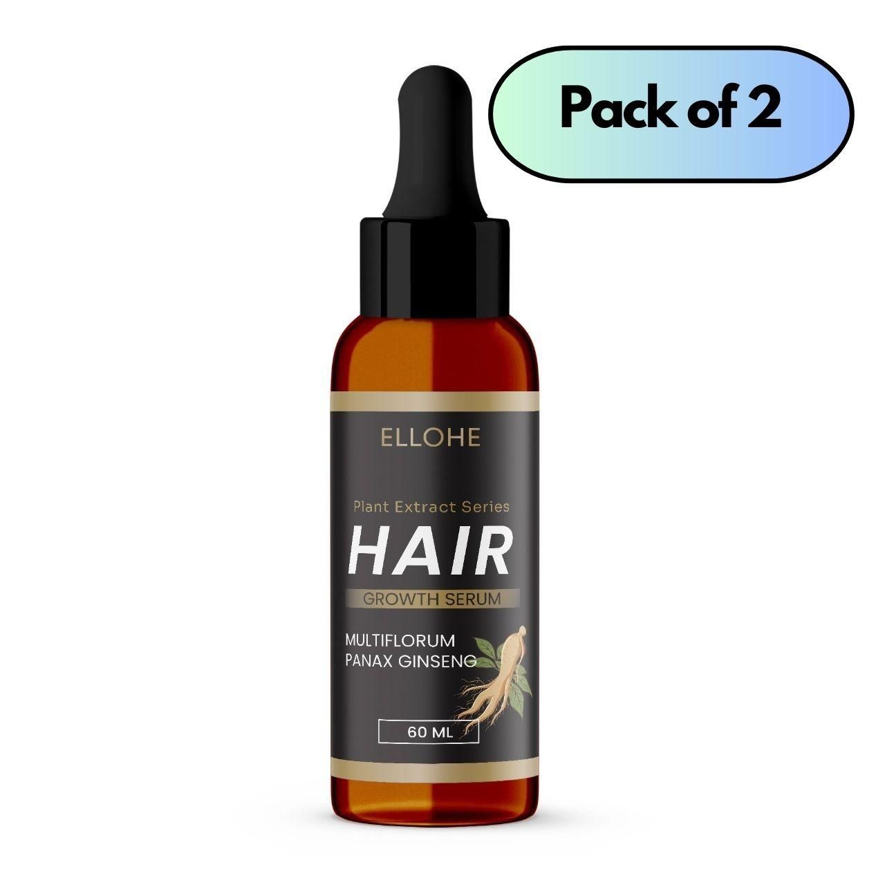 ELLOHE Hair Growth Castor Oil Spray – 120ml Pack of 2 for Hair Thickness & Regrowth | NISHU Superstores
