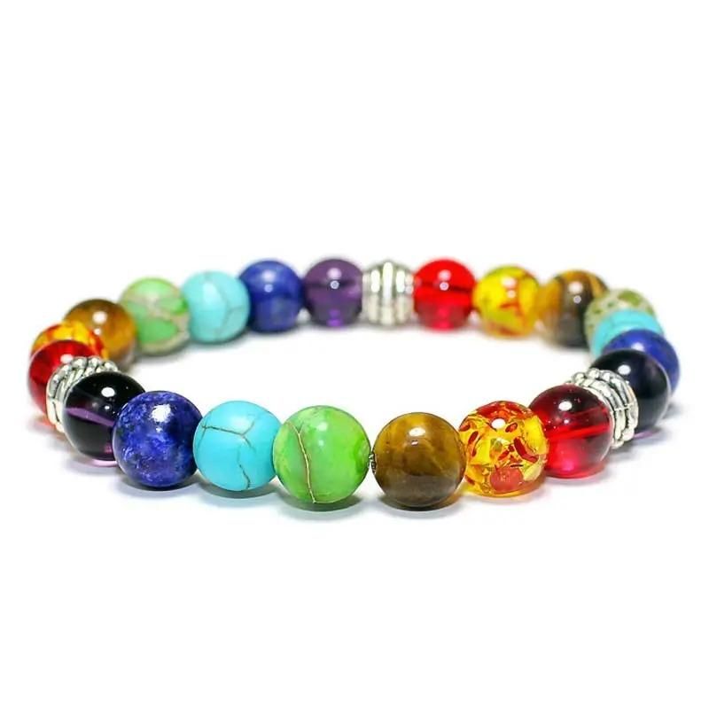 Classic 7 Beads Natural Agate Bracelet – Pack of 2 Healing Jewelry | NISHU Superstores
