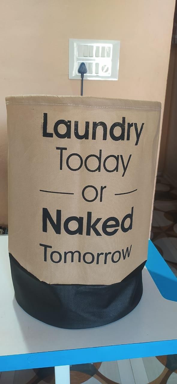 Round Non-Woven Laundry Bag/Hamper – Foldable, Lightweight & Durable | NISHU Superstores
