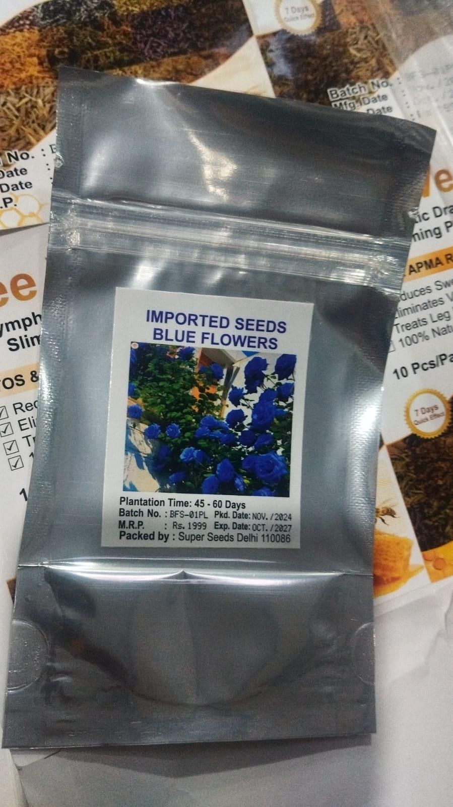 Blue Climbing Rose Seeds – Rare Flower Seeds for Garden Beauty | NISHU Superstores