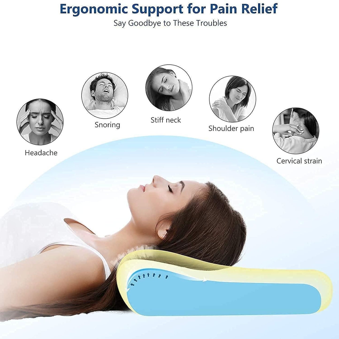 Orthopedic Neck Slider Pillow – Ergonomic Support for Neck Pain Relief | NISHU Superstores
