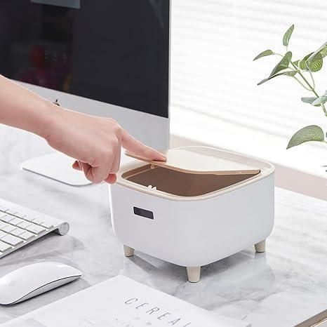 Classy Desktop Push Button Trash Bin – Mini Table Dustbin for Office & Home | NISHU Superstores