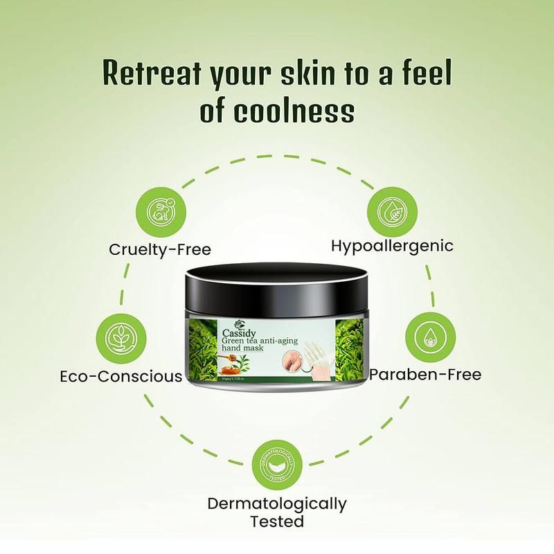 CASSIDY Green Tea Anti Aging Hand Mask 50gm (Pack of 2) – Hydrating & Rejuvenating | NISHU Superstores