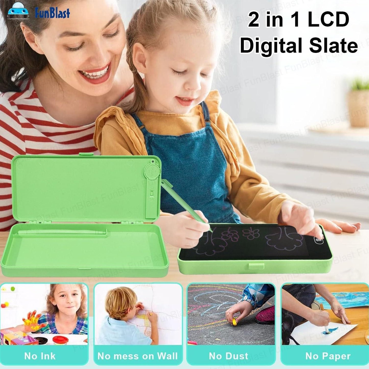 Writing Tablet Pencil Case – 2-in-1 Stationery Organizer with LCD Writing Pad | NISHU Superstores