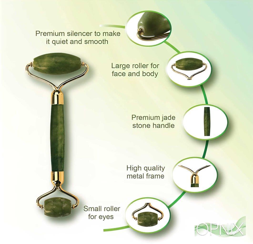 Natural Jade Stone Face Massager – Gua Sha Tool for Glowing Skin | NISHU Superstores